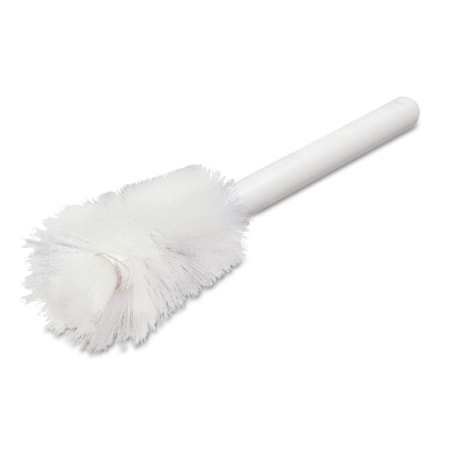 Carlisle Foodservice Bottle Brush, 12 in, White, 7-1/2 in L Handle, 4-1/2 in L Brush, White, Plastic 4046600